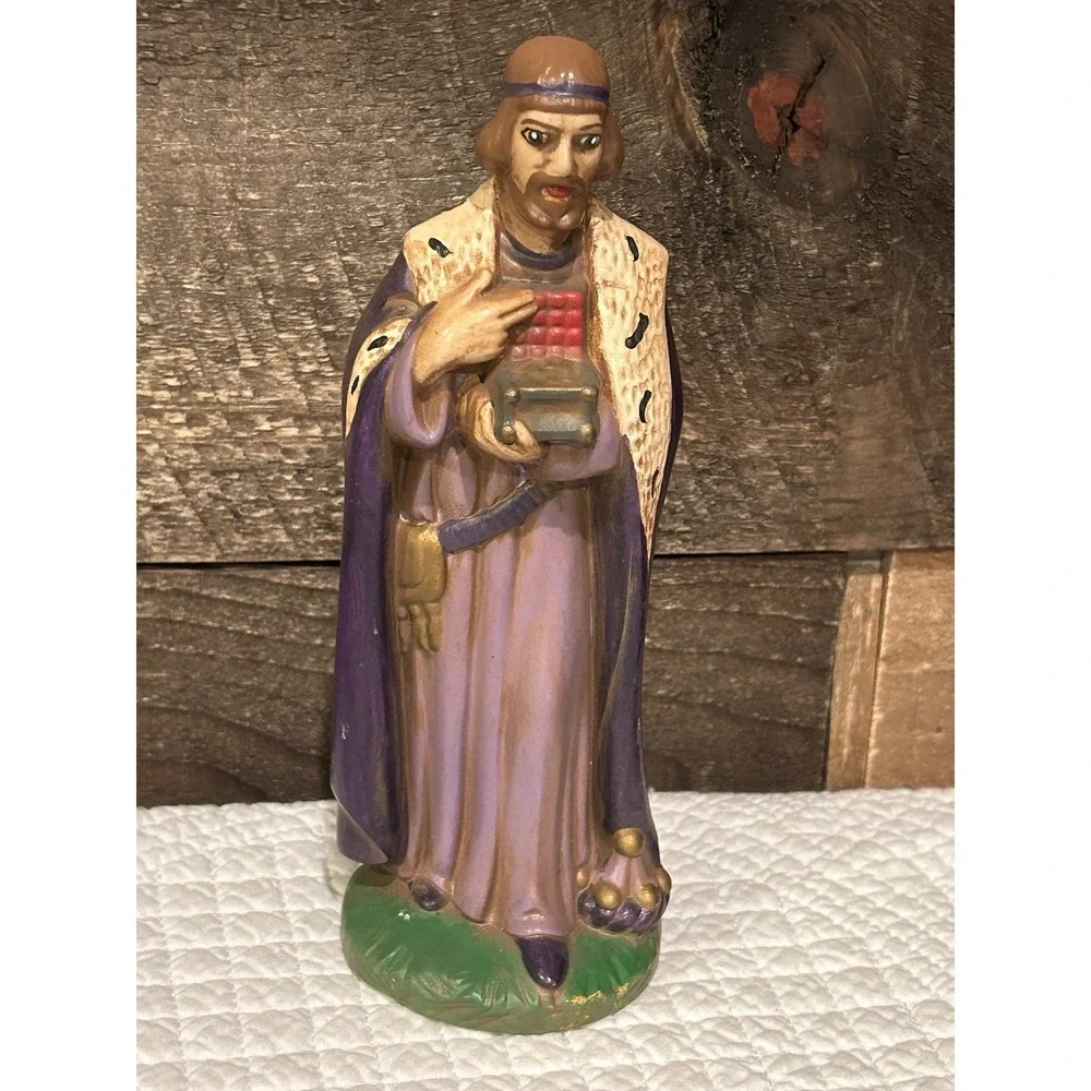 Vintage Holland‎ Mold Wise Man King Nativity Figurine Statue Standing 8